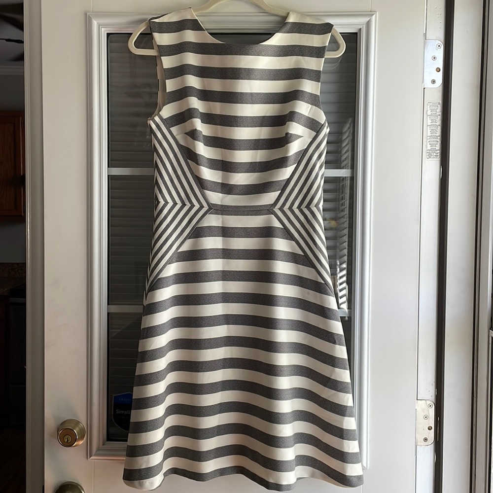 Black and White Stripped Sandra Darren Dress
